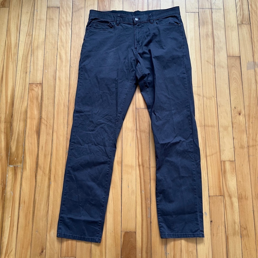 English Laundry Mens Charcoal Gray Straight Leg Stretch Chino Pants 34x34